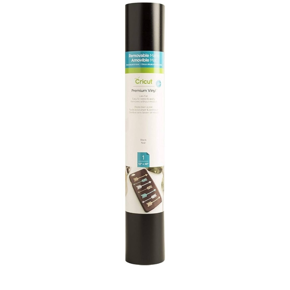 Cricut premium Vinyl Roll - black 12” x 48”